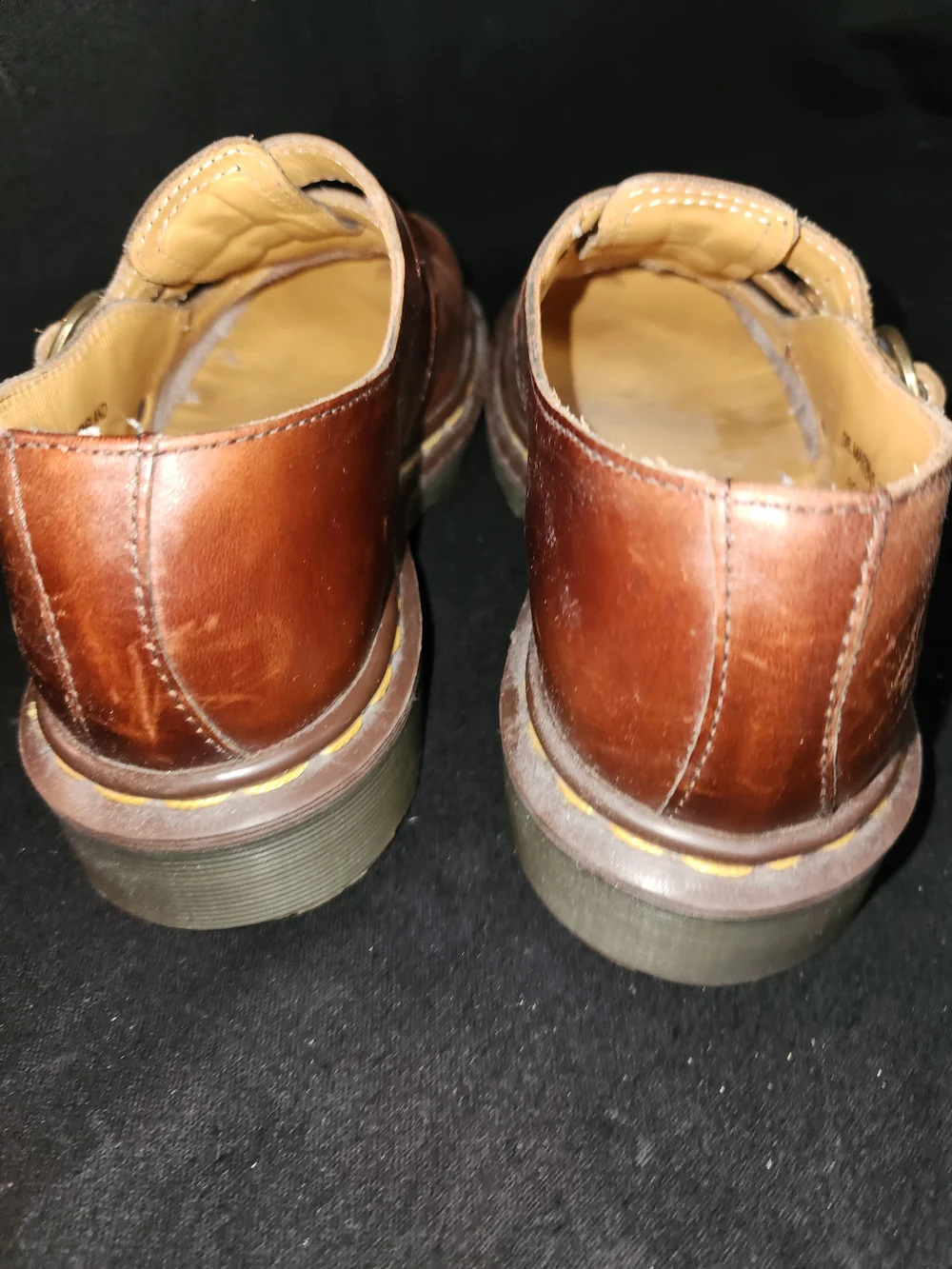 Dr. Martens Brown Leather Double-Strap Loafers #445